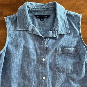 Tommy Hilfiger Sleeveless Denim Shirt